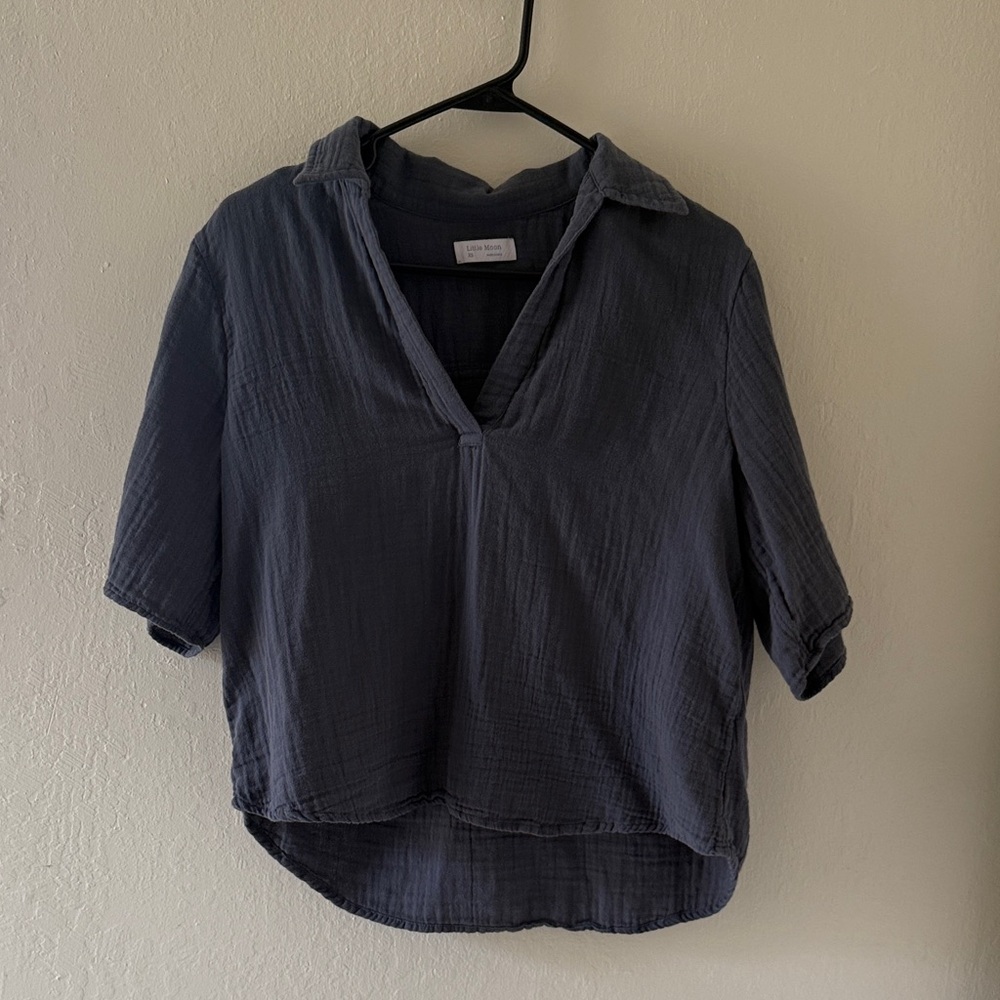 Aritzia (Little Moon) Blue Blouse Top